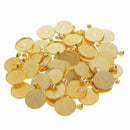 50Pcs Round Charms Pendants Blanks Sockets For 25mm Cabochons Necklace Craf