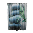Abstract Waterproof Shower Curtain Bathroom Polyester Pattern & Hooks, Bamb