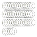 (50-Pack) Ultra Tough Stainless Steel String Wire Luggage Tag Loops Keyring E1Y1