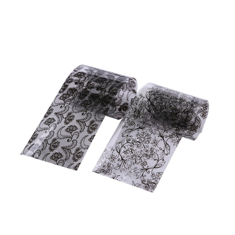 20pcs Removable Nail Stickers Set Lace Starry Sky Transfer Decals Manicure Decor