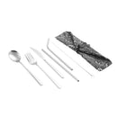 6Pcs/Set Portable Stainless Steel Dinnerware Set 304 Cutlery Flatware Table C7P6