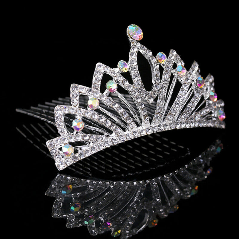 Baby Girl Princess Crown Headband Crystal Headdress Tiara Wedding Headwear A