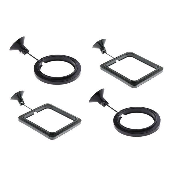 4 x Practical Floating Food Square and Round Circle - Reduces Waste & Maintains