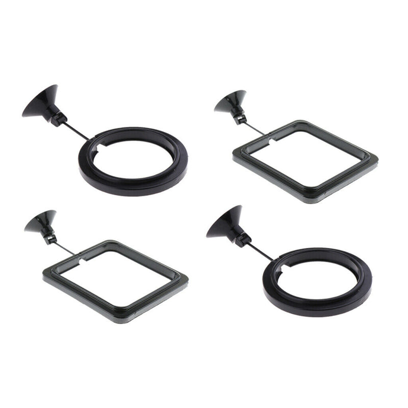 4 x Practical Floating Food Square and Round Circle - Reduces Waste & Maintains