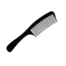 Black Double Row Tooth Detangler Hair Comb Shampoo Comb with Handle for Lon A7H4
