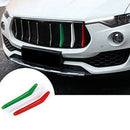 3Pcs Car Front Grille Inserts Decor Trim Strips Cover for Maserati Levante