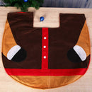 3pcs/set Elk Toilet Seat Cushion+ Tank Cover+ Foot Mat Christmas Ornaments