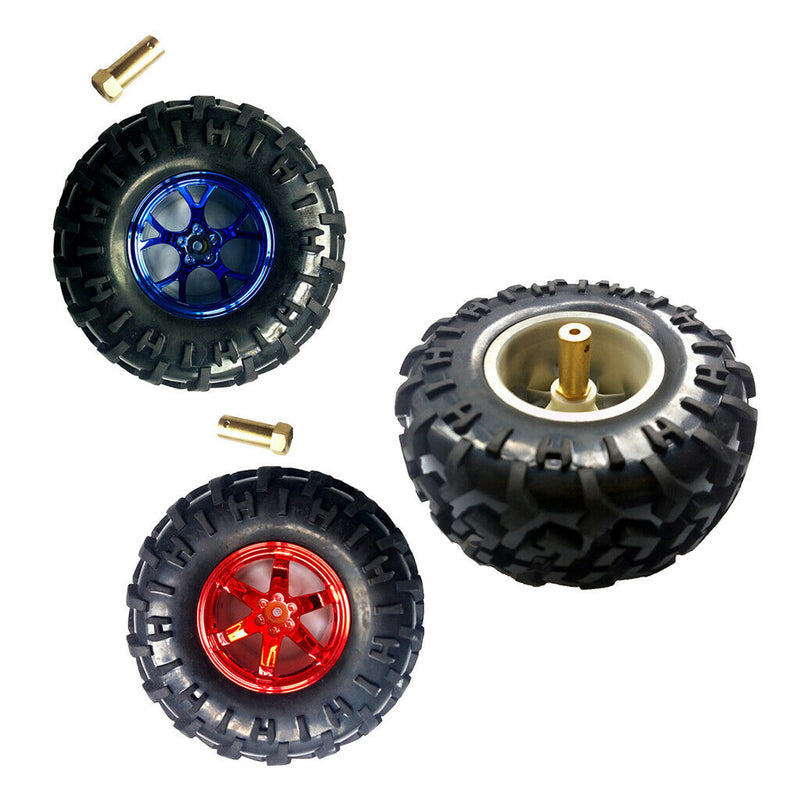 130mm Plating Hub Wheel Rims with Soft Rubber Tires for RC 1:10 On Road Car