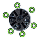 High  Longboard Skateboard Black Wheels With  Abec 9 Bearings Spacers