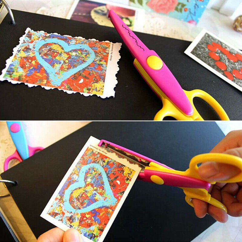 DIY Craft Scissors 6 Shaped Assorted Cutting Patterns Designs Paper Edges Tools
