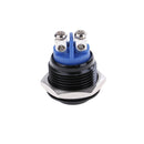 1PC 19mm waterproof black momentary metal push button reset switch high head  Kw