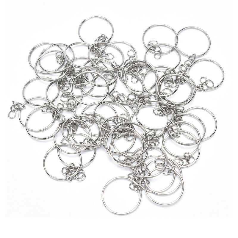 150pcs Key Ring with Chain Split Jump Rings with Screw Eye Pins DIY Keychain Hn