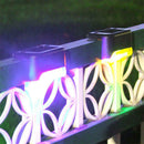 4pcs Solar LED Stair Lamp Waterproof Outdoor Landscape Wall Light (Brown)