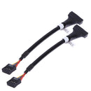 USB 3.0 20 Pin Male to USB 2.0 9 Pin Motherboard Female  Cable
