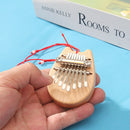 Mini 8 Keys Kalimba Mahogany Thumb Piano w/ Lanyard Percussion Instrument