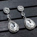 Water Drop Crystal Earrings Fashion Elegant Pendant Dangles Women Jewelry A