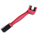Motorcycle Bicycle Bike Gear Chain Brush Cleaner Oil Dirt Remove Tool Red Kit