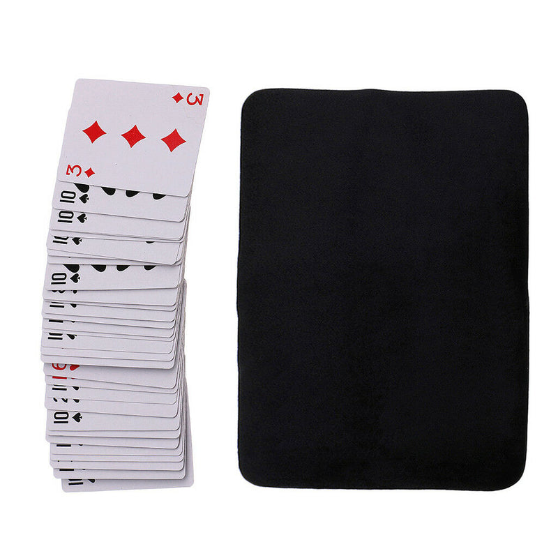Game Card Trick Poker Deck and Pad Mat Magical Prop for Party Show Magician