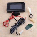 Auto Digital LCD Display Voltmeter Temperature Water Gauge Meter with Sensor