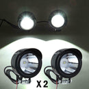 2Pcs New Motorcycle Headlight Spot Fog Lights Head Lamp White LED Front 12-80V