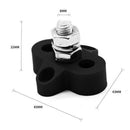 48V Bus Car Boat RV Single Heavy-Duty Terminal Studs M8 (5/16") W/ Screws Black