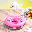 Cat Toys Spring Mice Crazy Amusement Disk Play Activity Pet Toys(Rose Red)