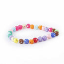 Lot 100 Acrylic Plastic Beads stained with Strass Glitter 5mm K9D8