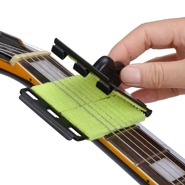 Electric Guitar Bass Strings Scrubber Fingerboard Rub Cleaning Tool Mainten