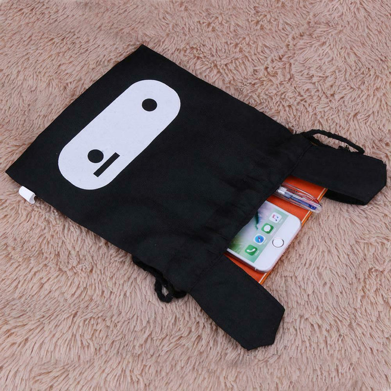 Portable Cloth Storage Bag Drawstring Makeup Pouch Holder Organizer(Black) A