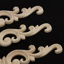 4xFloral Wood Carved Corner Applique Decorate Frame - 27X4X0.8cm