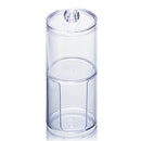 Two-Layer Acrylic Organizer Plastic Transparent Round Portable Container St L2C3