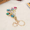 Crystal Butterfly Rhinestone Women Bag Pendant Keyring Keychain Key Holder