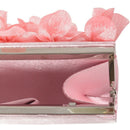 Lady Satin Clutch Bag Flower Evening Party Wedding Purse Chain Shoulder Han O1H8