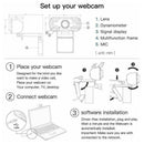 1080P Full HD USB Webcam w/ Microphone for Desktop PC/Laptop Video Calling