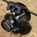 20X Glasses Type Binocular Magnifier Watch Repair Tool With Two Led LightODSP