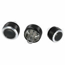 3Pcs Air  Panel Control Switch Knob For Golf Jetta Mk5 Passat B6