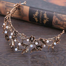 Bridal Crown Wedding Prom Tiara Jewelry Bride Leaves Rhinestone Hair Accessories