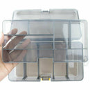 Plastic Dual Layer Waterproof Fishing Tackle Box Lures Bait Storage Case Co