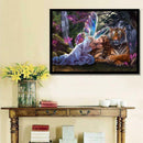 5D Tiger Fairies Diamond Painting Cross Stitch Embroidery Home Decor Gift