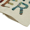 Christmas Decorative Cushion English Words Letters Cotton Linen Pillow Thro