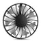 USB Rechargeable Wearable Portable Mini Hand Free Fan Neckband Fan (Black)