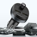 Car FM Transmitter BT4.2 Wireless 2.1A Quick Charge USB Charger MP3 Player Black