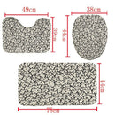 4Pcs Home Bathroom Decor Set Cat Pattern Toilet Seat Cover Bath Mat Set+Wat