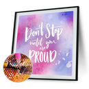 Full Diamond Painting Cross Stitch Rhinestone Mosaic (L2133 Do Not Stop)