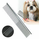 Pet Comb Dog Cat Metal Double Row Teeth Brush Grooming Hair Comb Fur Rake Tool.