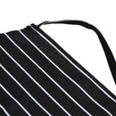 Kitchen Baking Ware Zebra Chalk Stripes Bib Apron with Pockets B7B5