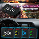 Car Head Up Display II HUD Projector Speedometer MPH KM/h Speed Warning FT