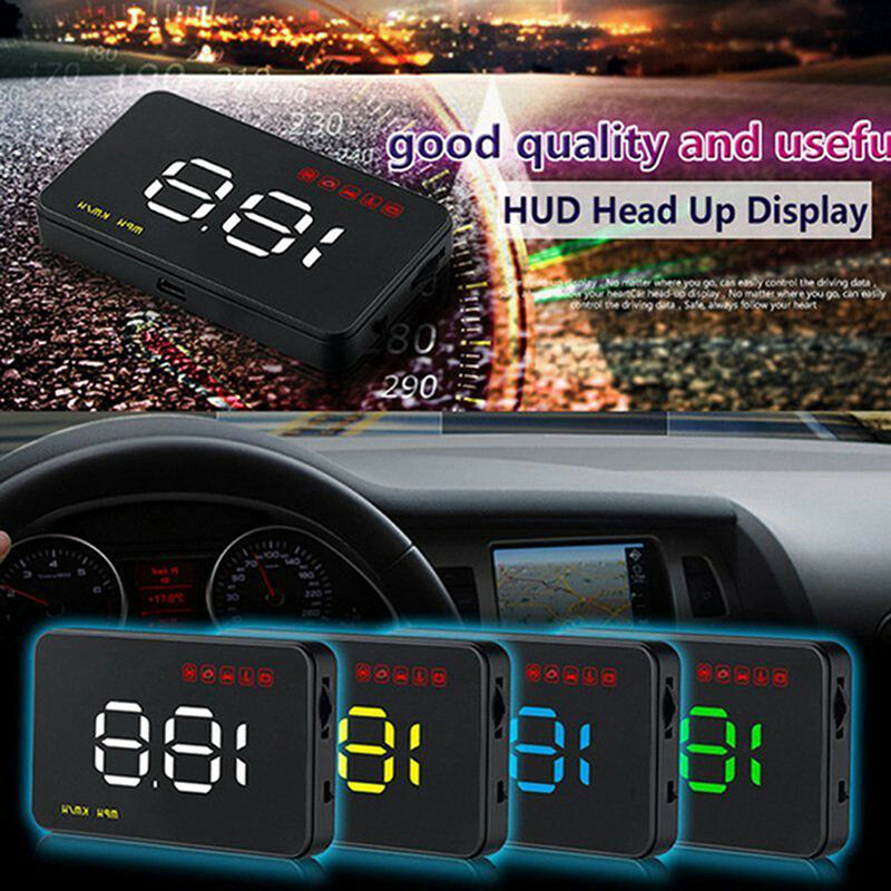 Car Head Up Display II HUD Projector Speedometer MPH KM/h Speed Warning FT
