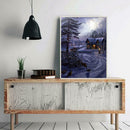 5D DIY Full Drill Diamond Painting Snow Scenery Cross Stitch Rhinestone Kit