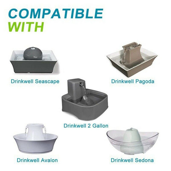 6 Pcs Pet Water Fountain Carbon Filter Replacement for Petsafe Drinkwell Se